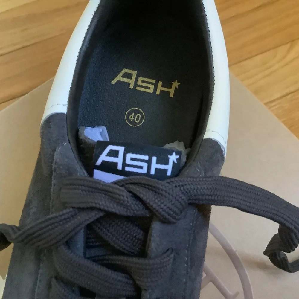 ASH Moxie Suede Platform Sneaker Soft Black SZ EU 40